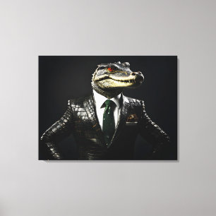 Impressão Em Tela Crocodilo de fato