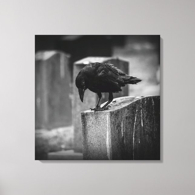 Impressão Em Tela Crow do Cemitério de Queda (Frente)