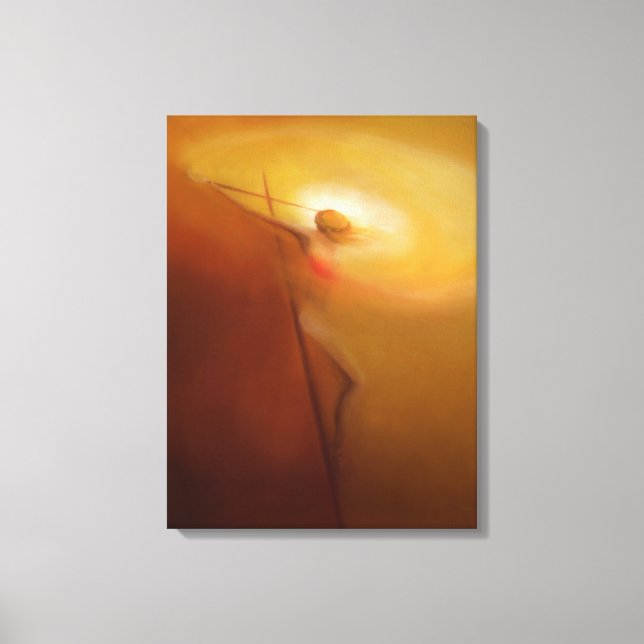 Impressão Em Tela Crucificação: Cristo desenhando tudo para si mesmo (Frente)