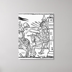 Impressão Em Tela Crusading os cavaleiros montam para fora para