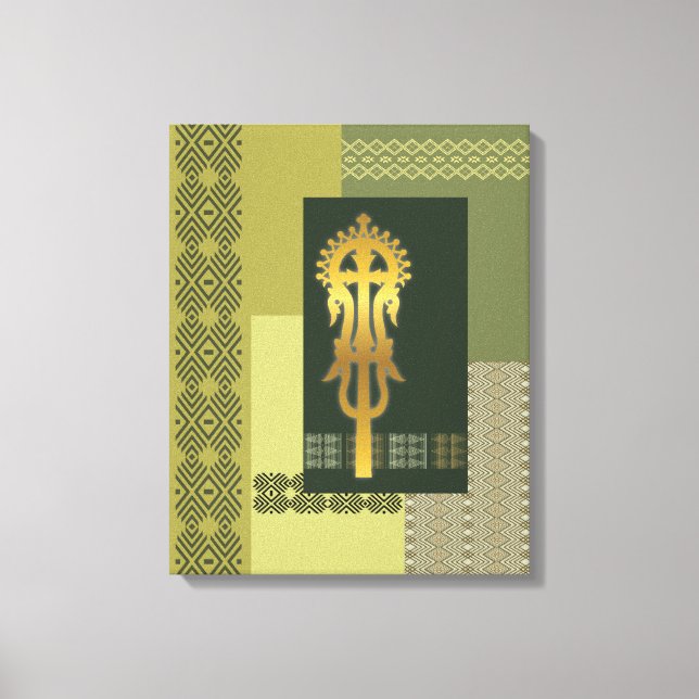 Impressão Em Tela Cruz Processiva da Etiópia (Frente)