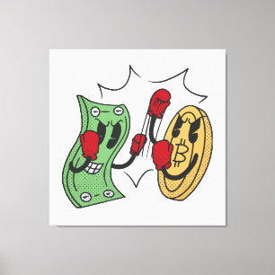 Impressão Em Tela Crypto Fight Club