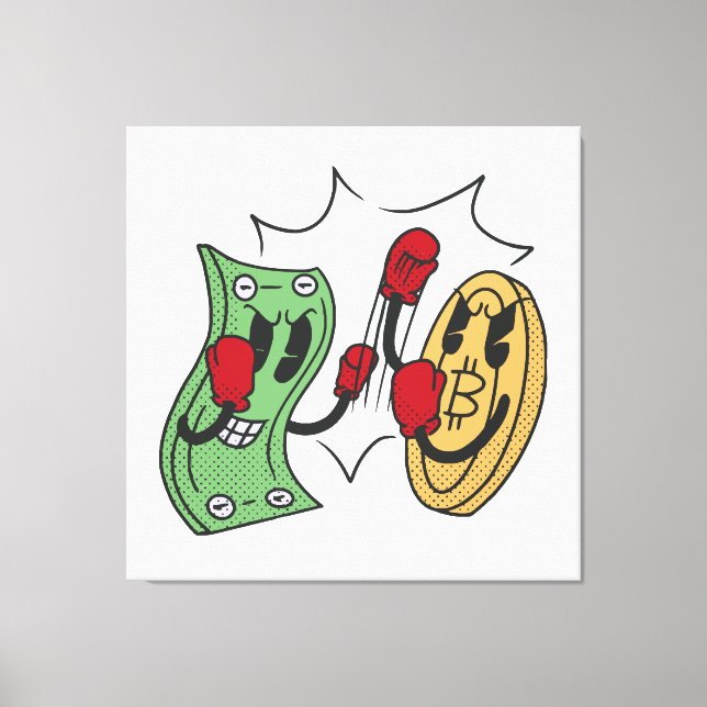 Impressão Em Tela Crypto Fight Club (Frente)