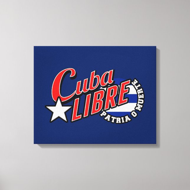 Impressão Em Tela Cuba Libre Motto (Frente)