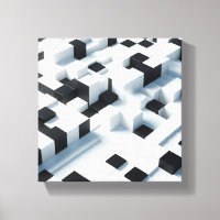 Cubes isométricos 3D minimalistas modernos - Abstr