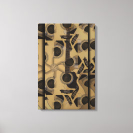 Impressão Em Tela Cubismo de Violão Acústico