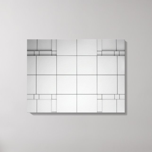 Impressão Em Tela Cubos abstrato (Frente)