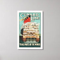 Cunard ocean: poster de navios de luxo,