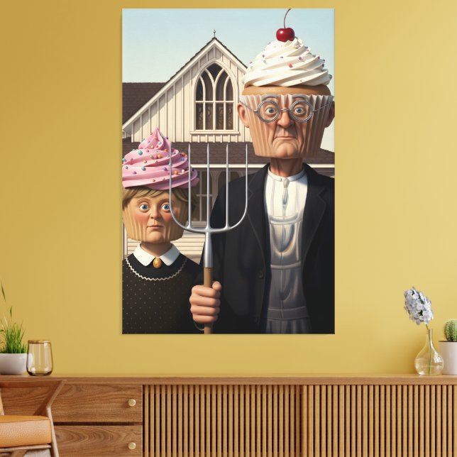 Impressão Em Tela Cupcake Divertido (Insitu(Sala de estar))