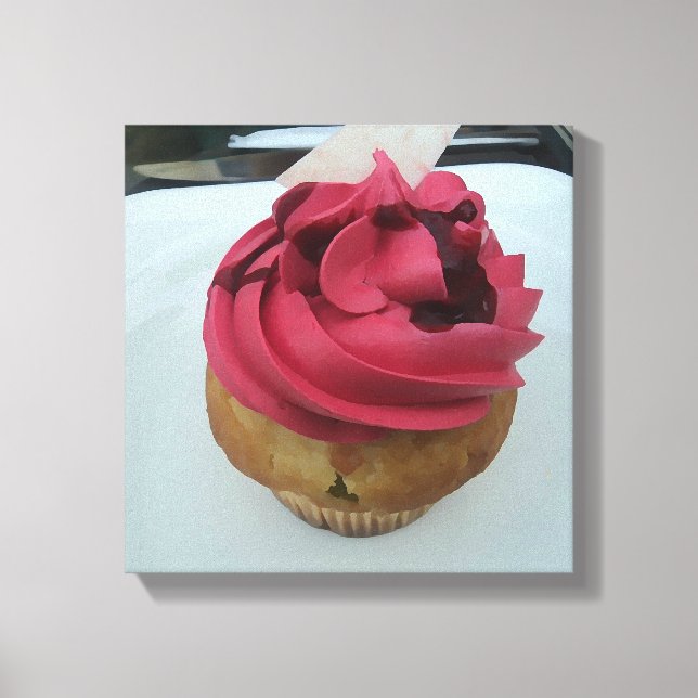 Impressão Em Tela Cupcake rosa quente (Frente)