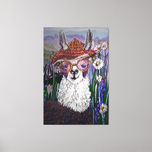 Impressão Em Tela Curioso Alpaca, Mantenha-Se Legal (Frente)