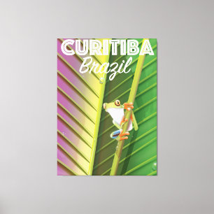 Impressão Em Tela Curitiba, Poster de viagens do Brasil