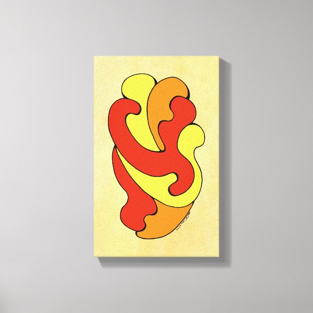 Impressão Em Tela Curvas de Embrasão (Amarelo, Vermelho, Laranja) (Frente)