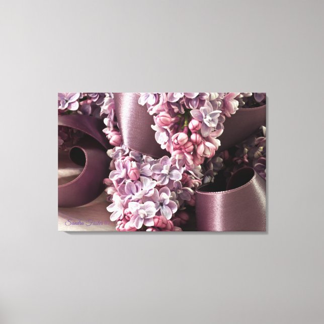 Impressão Em Tela Curvas De Lilac E De Fita (Frente)