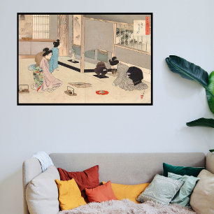 Impressão Em Tela Custom Vintage Japan Tea Ceremony Art 6°