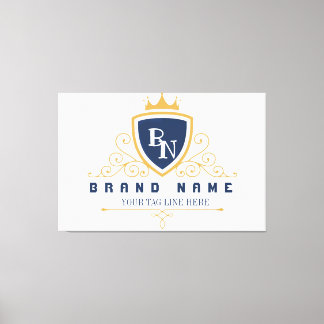 Impressão Em Tela Customize Luxury hotel business or restaurant logo