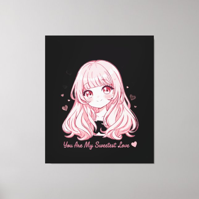 Impressão Em Tela Cute Anime Valentine Sweatshirt (Frente)