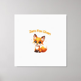 Impressão Em Tela Cute Cartoon Fox – Adorable Kawaii Style