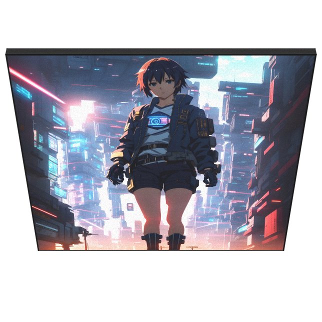 Impressão Em Tela Cyberpunk Anime Girl