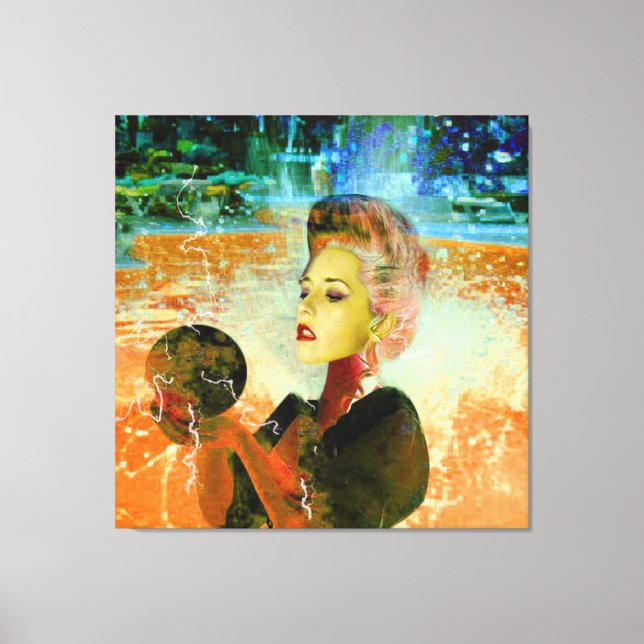 Impressão Em Tela Cyborgue elétrico (Frente)