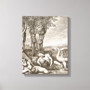 Impressão Em Tela Cygnus transformou-se num cisne e na Irmã de Phaet