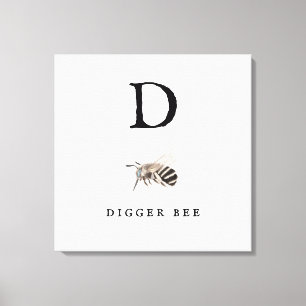 Impressão Em Tela "D" Digger Bee