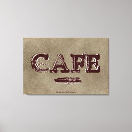 Impressão em Tela da Cozinha do Café Vintage - Caf