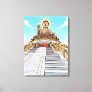 Impressão em tela da estátua do Grande Buda