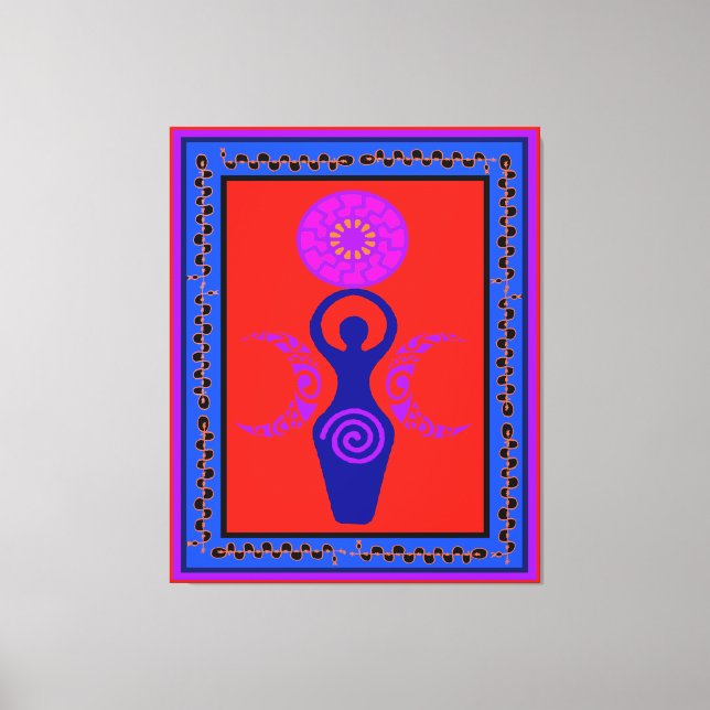 Impressão em Tela da Lua em Três Fases da Deusa Tr (Frente)