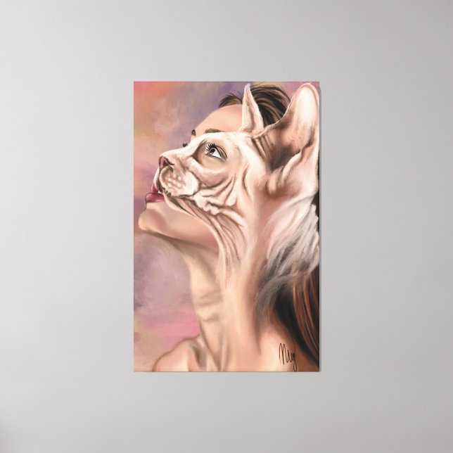 Impressão em Tela da Mulher Gato (Frente)