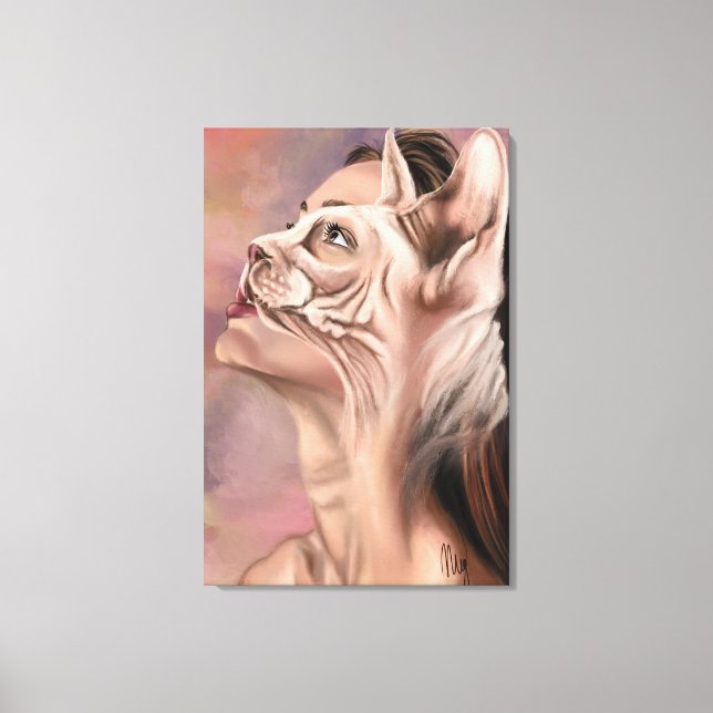 Impressão em Tela da Mulher Gato (Frente)