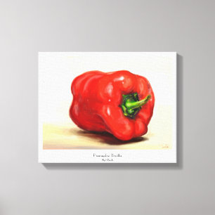 Impressão Em Tela Da paprika vermelha do vegetal pintura de óleo