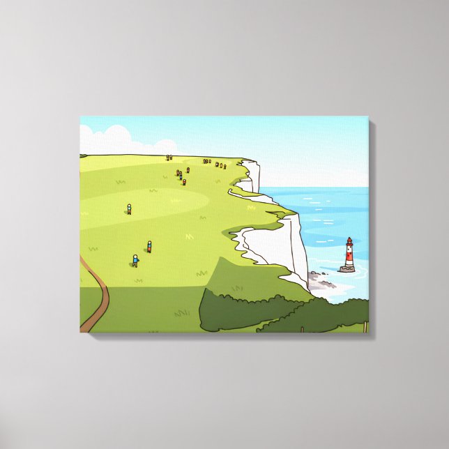 impressão em tela da vista de Beachy Head (Frente)