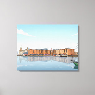 impressão em tela da vista do Royal Albert Dock de