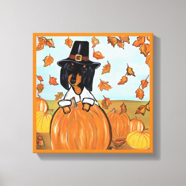 Impressão Em Tela Dachshund (Frente)