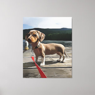 Impressão Em Tela Dachshund Life É Melhor Com Um Aniversário De Dach