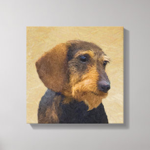 Impressão Em Tela Dachshund (Wirehaired) Pintura Original para Cacho
