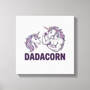 Impressão Em Tela Dadacorn Camiseta De Pai De Unicórnio Engraçado De