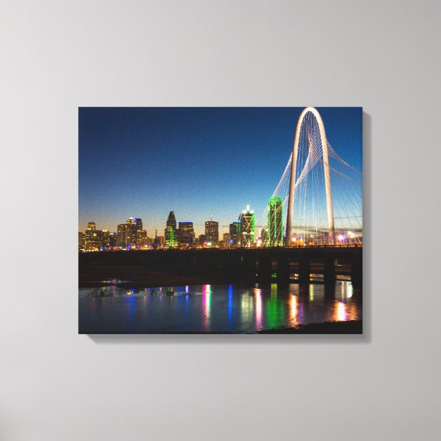 Impressão Em Tela Dallas Skyline Dawn (Frente)