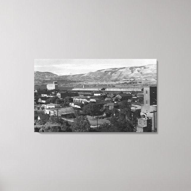 Impressão Em Tela Dalles, Oregon Dock View da Rua 4 (Frente)