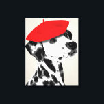 Impressão Em Tela Dalmaciano Com Berete Vermelho<br><div class="desc">Children's</div>