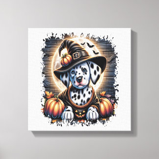 Impressão Em Tela Dalmatian Dog Halloween