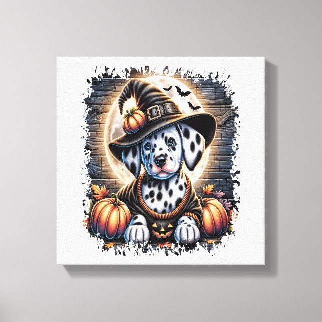 Impressão Em Tela Dalmatian Dog Halloween (Frente)