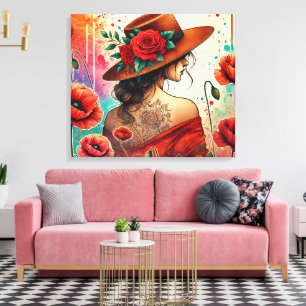 Impressão Em Tela Dama da Moda