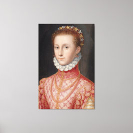 Impressão Em Tela Dama do Século XVI de Rosa