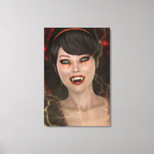 Impressão Em Tela Dama Vampira