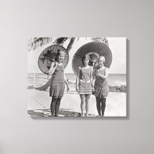 Impressão Em Tela Damas na Praia, 1920