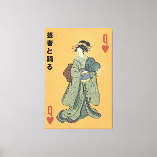 Impressão Em Tela Dança com a Geisha