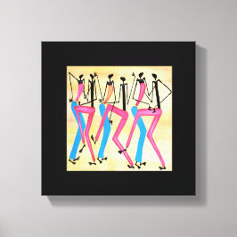 Impressão Em Tela Dança de ritmo feliz africano e moderno