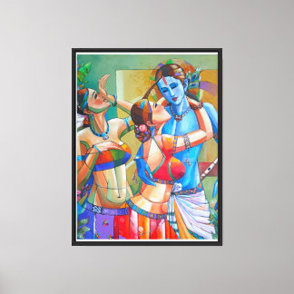 Impressão Em Tela Dança Divina de Krishna Leela